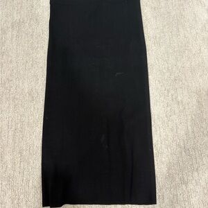 Minnie Rose Classic Black Pencil Skirt